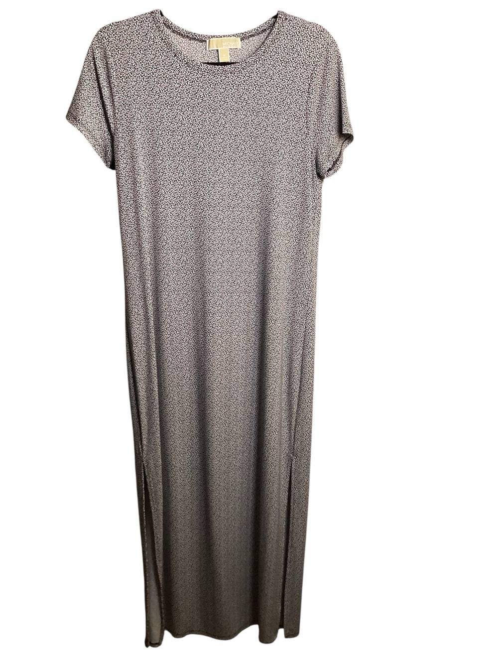 Michael Kors Light Gray Speckle Short-Sleeve Maxi Dress